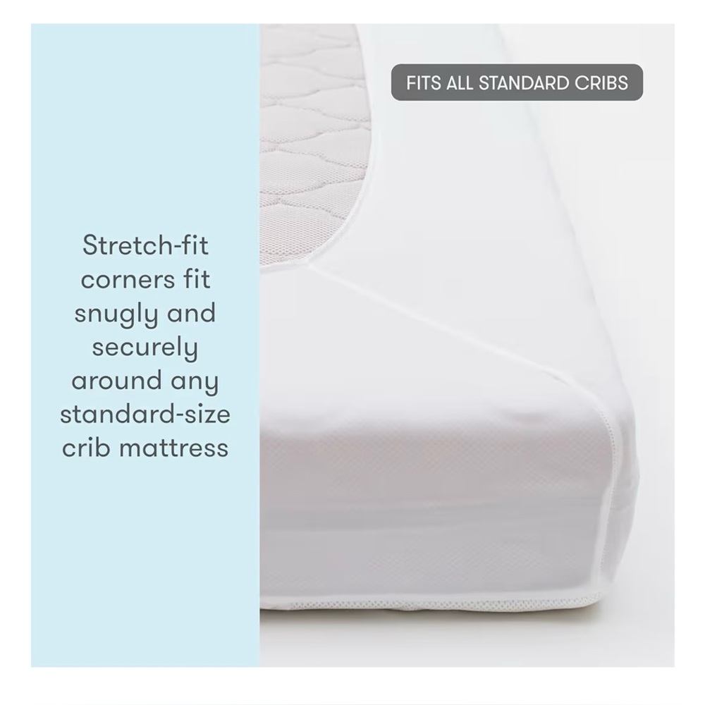 Newton Waterproof Crib Mattress Pad Breathable Protector - NEW - Picture 6 of 7